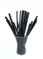 Worki na śmieci - Słomki proste czarne PLA 240x6,5mm 150szt - miniaturka - grafika 1