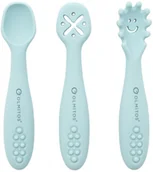 Sztućce dla dzieci - Sztućce silikonowe Olmitos Niebieskie 3 szt.  ! - miniaturka - grafika 1