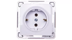 Ospel Impresja biały gniazdo pojedyncze +0) SCHUKO GP-1YS/m/00 GP-1YS/m/00 - Gniazdka elektryczne - miniaturka - grafika 1