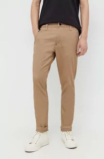 G-Star Raw spodnie męskie kolor zielony dopasowane - Spodnie męskie - miniaturka - grafika 1