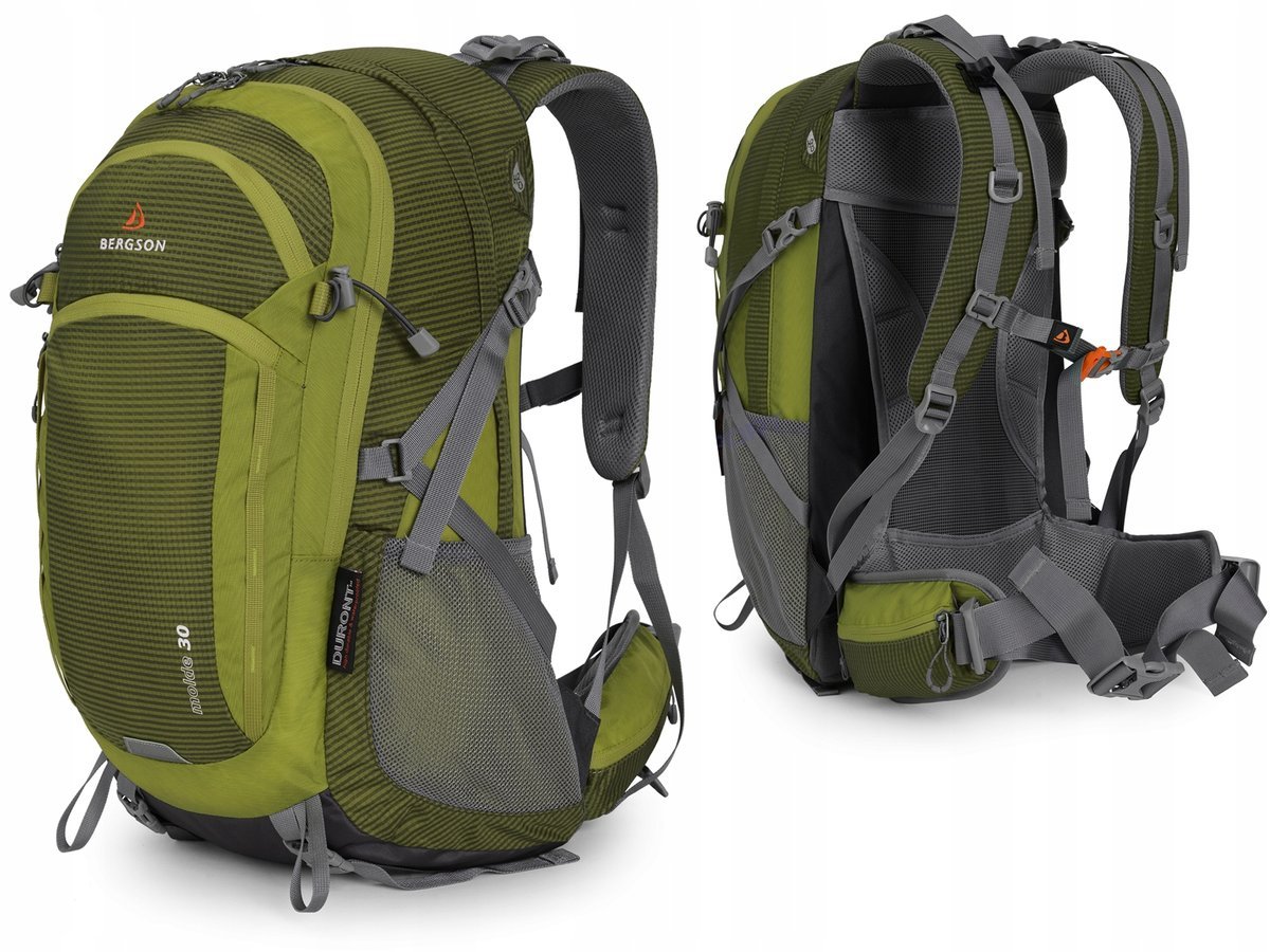 BERGSON MOLDE 30L- WYGODNY GÓRSKI PLECAK ODDYCHAJĄCY ZIELONY