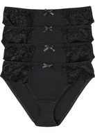 Majtki damskie - Figi (4 pary) z koronką - bonprix - miniaturka - grafika 1