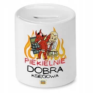 Skarbonki - SKARBONKA KSIĘGOWEJ KSIĘGOWEGO PIEKIELNIE DOBRA z Nadrukiem ze Zdjęciem - miniaturka - grafika 1