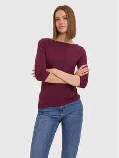 Vero Moda Bluzka Panda 10274133 Bordowy Regular Fit - Bluzki damskie - miniaturka - grafika 1