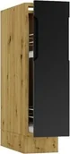 Szafki kuchenne - Stolkar Szafka kuchenna stojąca CARGO ISABEL D20 czarny mat/dąb artisan z koszem STOLKAR - miniaturka - grafika 1