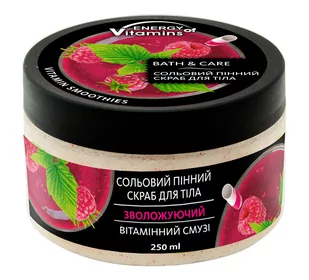 Energy of Vitamins Nawilżający malinowy peeling solny do ciała Witaminowy Koktajl 250ml - Peelingi do ciała - miniaturka - grafika 1