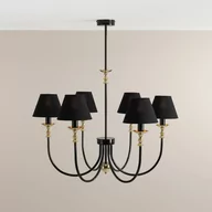 Lampy sufitowe - Żyrandol klasyczny Roma 6 1118K1 Aldex 6-ramienny czarny - miniaturka - grafika 1