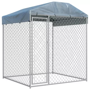 vidaXL Kojec dla psa z zadaszeniem 2 x 2 x 2,1 m 145026 - Budy dla psów - miniaturka - grafika 1