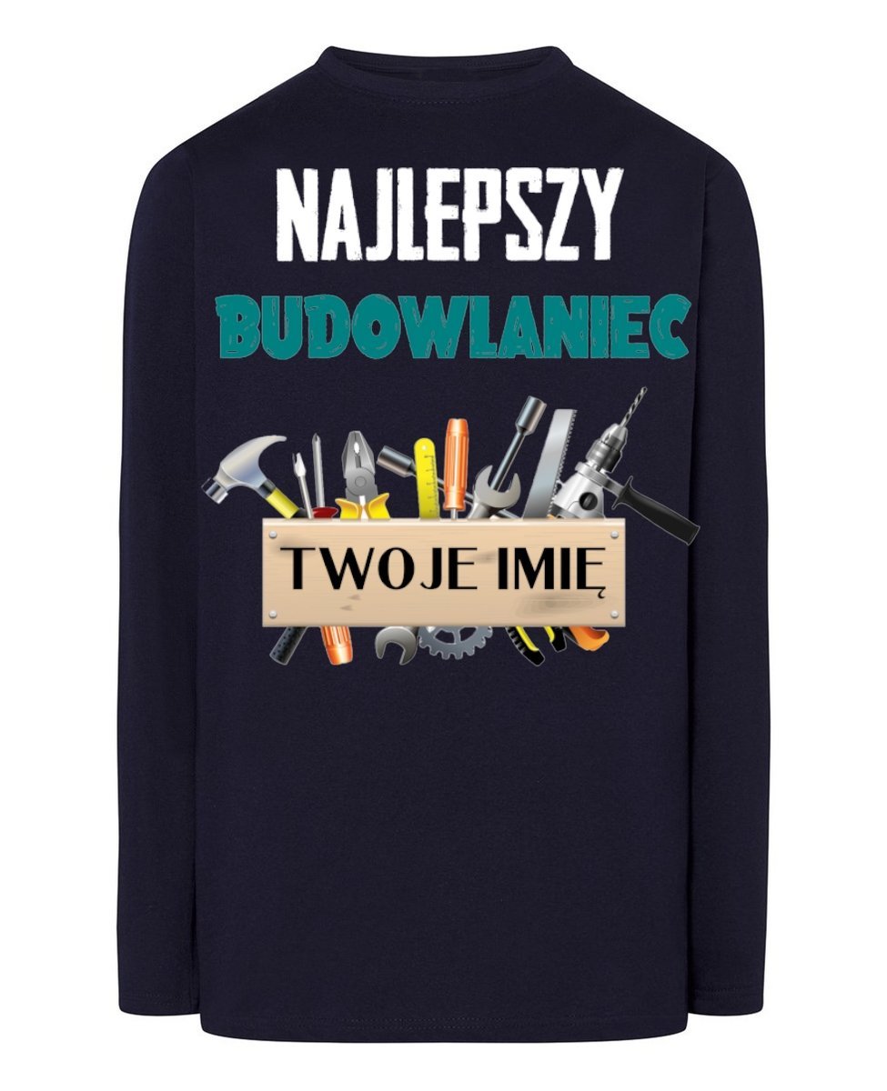 Longsleeve Najlepszy Budowlaniec Twoje Imię 4XL