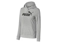 Bluzy sportowe damskie - Puma Bluza damska z kapturem (Szary, L) - miniaturka - grafika 1