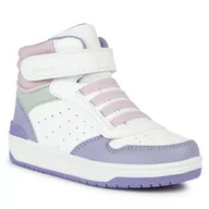 Buty dla dziewczynek - Sneakersy Geox J Washiba Girl J36HXA 05415 C8326 D Lilac/Off White - miniaturka - grafika 1