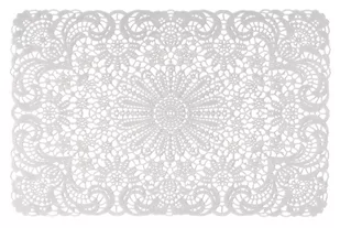 Uniglob Uniglob Podkładka pod talerz Lace biała 45x30 - Obrusy i serwetki - miniaturka - grafika 1