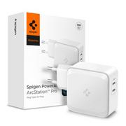 Ładowarki do telefonów - Spigen PE2007EU POWERARC 2-PORT NETWORK CHARGER PD60W/QC3.0 WHITE FD_19537-0 - miniaturka - grafika 1