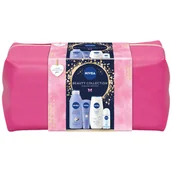 Zestawy kosmetyków damskich - Zestaw Nivea Beauty Collection, mleczko do ciała, 250 ml + krem do rąk, 100 ml + żel pod prysznic, 250 ml + antyperspirant roll-on, 50 ml + kosmetyczka gratis - miniaturka - grafika 1