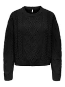 Swetry damskie - ONLY Sweter w kolorze czarnym - miniaturka - grafika 1