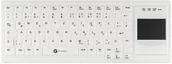 Klawiatury - Gett Cleantype Xtra Touch Protect WL bezprzewodowa klawiatura silikonowa mit Touchpad IP68 można dezynfekować kolor biały układ DE KG30219 - miniaturka - grafika 1