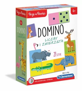 Clementoni Domino. Liczby i zwierzęta - Gry planszowe - miniaturka - grafika 1