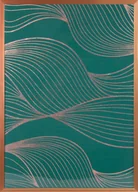 Obrazy i zdjęcia na płótnie - OBRAZ DEKORACYJNY ZIELONY RUDY NADRUK FALE 53X73 - miniaturka - grafika 1