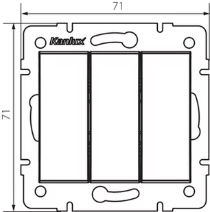 Łącznik potrójny KANLUX Logi 02-1090-142 cm - Klawisze i ramki - miniaturka - grafika 1