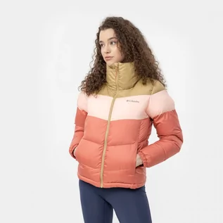 Kurtki damskie - Damska kurtka puchowa pikowana COLUMBIA Puffect Color Block Jacket - multikolor - grafika 1