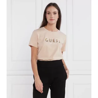 Koszulki i topy damskie - GUESS T-shirt SS CN SHADED LOGO TEE | Regular Fit - grafika 1