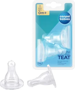 Canpol Babies Smoczek Do Butelki Wąski Newborn 0m+ Silikon 2 szt. - Smoczki do butelek - miniaturka - grafika 1
