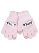 Rękawiczki dla dzieci - Rękawiczki Dziewczęce Pięciopalczaste Selfie Dotykowe 16 Cm - miniaturka - grafika 1