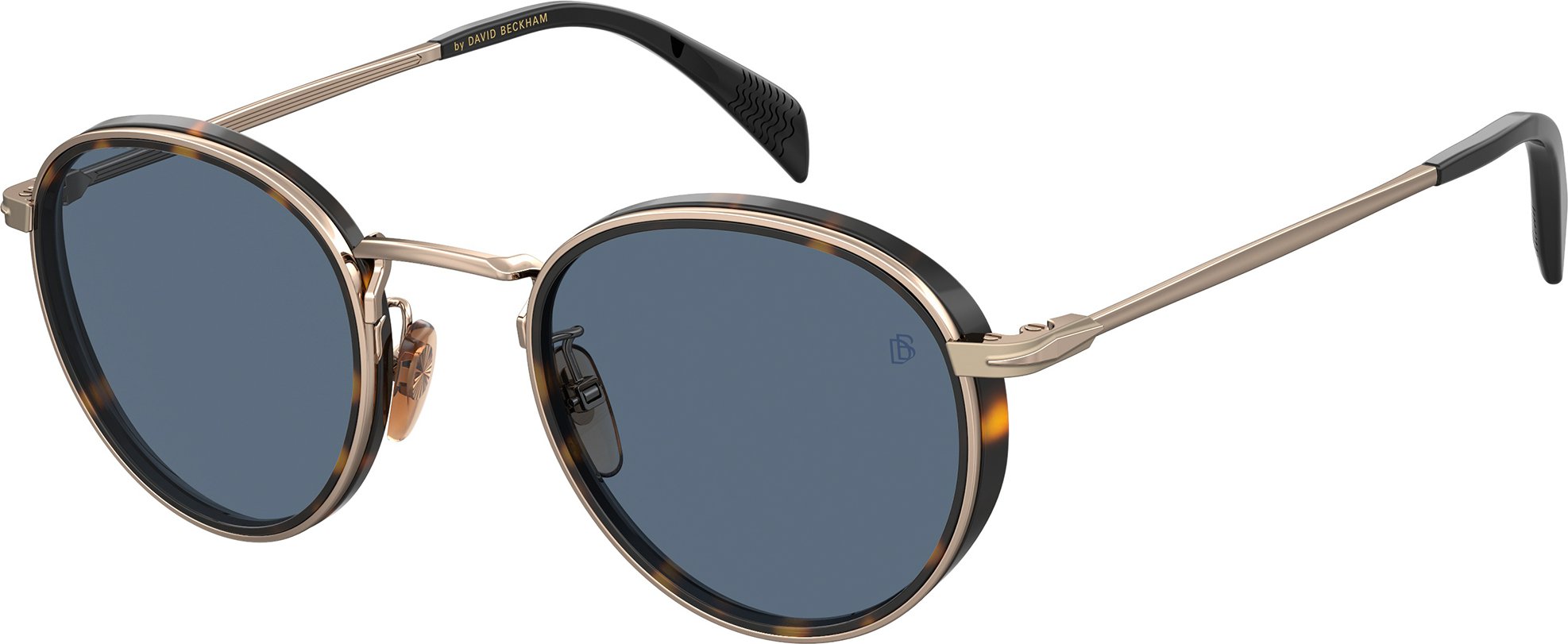Męskie okulary przeciwsłoneczne David Beckham DB 1033/S HAVANA GOLD/BLUE 49/23/145