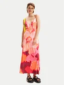 Sukienki - Desigual Sukienka letnia Nerea 24SWVK19 Różowy Regular Fit - miniaturka - grafika 1