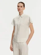 Koszule damskie - Calvin Klein Koszula K20K208322 Beżowy Regular Fit - miniaturka - grafika 1