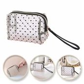 Kosmetyczki, organizery i kuferki - Kosmetyczka damska transparentna czarne serca 12x18x8cm KS126 - miniaturka - grafika 1