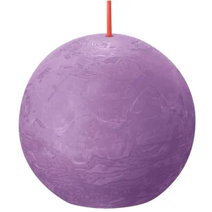 Bolsius świeca bryłowa kula rustykalna okrągła Rustic Shine 76 mm - Intensywny Fiolet Vibrant Violet - Świece - miniaturka - grafika 1