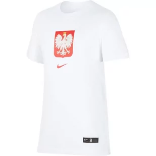 Nike, Koszulka Juniorska, Poland B Tee Evergreen Crest CU1212 100, biały, rozmiar L - Koszulki sportowe męskie - miniaturka - grafika 1
