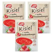 Kisiel - Celiko Kisiel o smaku truskawkowym Zestaw 3 x 40 g - miniaturka - grafika 1