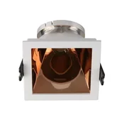 Oprawy, klosze i abażury - v-tac Oprawa Oczko V-TAC GU10 Wpuszczana Biały/Różowy Złoty Kwadrat VT-875 - miniaturka - grafika 1