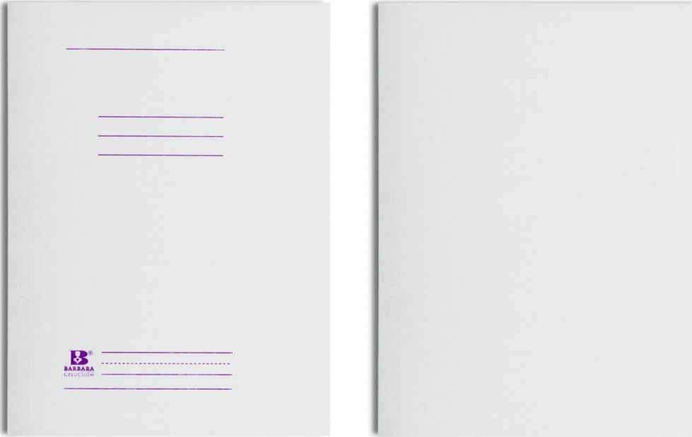 Barbara Skoroszyt z listwą A4 BARBARA 0820010BN biały tektura 350g 50szt
