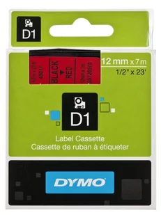 Dymo Etykieta D1 12mmx7m (czarna/czerwona) (S0720570) - Etykiety do drukarek - miniaturka - grafika 3