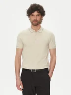 Koszulki męskie - BOSS Polo Paule 4 50506195 Beżowy Slim Fit - miniaturka - grafika 1