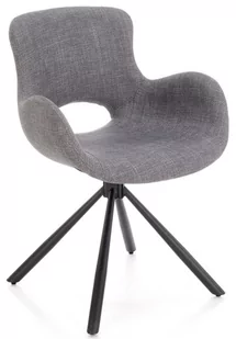 Krzesło tapicerowane szare K475 na czarnej nodze - Krzesła - miniaturka - grafika 1