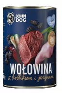 Mokra karma dla psów - John Dog Wołowina z Królikiem i Jeżynami 400g John Dog Berry Line Junior - miniaturka - grafika 1