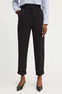 Spodnie damskie - Armani Exchange spodnie damskie kolor czarny proste high waist 6DYP10 YN9JZ - miniaturka - grafika 1