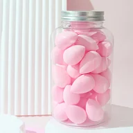 Gąbeczki do makijażu - TEMU 40 szt. zestaw mini gąbek do makijażu z pojemnikiem, idealne do okolic oczu i ust, rozszerzają się na mokro, dwufunkcyjne (na sucho i mokre), - miniaturka - grafika 1