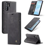 Etui i futerały do telefonów - Pokrowiec König Design kompatybilny z Huawei P30 Pro pokrowiec ze skóry syntetycznej na telefon komórkowy - Etui na telefon komórkowy czarne - miniaturka - grafika 1