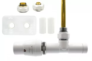 Zawór termostatyczny zespolony 50mm UNICO biały lewy Pex All in One rozeta zespolona prostokątna - Zawory i kraniki Zawór termostatyczny zespolony 50mm UNICO biały lewy Pex All in One rozeta zespolona prostokątna - Zawory i kraniki - miniaturka - grafika 1