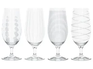Szklanki - MIKASA Mikasa Cheers kieliszki do martini, 290 ml, 4 sztuki, szkło kryształowe, srebrne, 460 ml, zestaw 4 sztuk - miniaturka - grafika 1