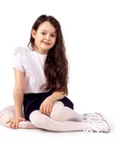 Rajstopy - Rajstopy dziecięce mikrofibra gładkie białe 40 DEN 80-86 - miniaturka - grafika 1