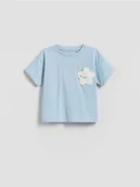 Bluzki dla niemowląt - Reserved - T-shirt z naszywką 3d - jasnoniebieski - miniaturka - grafika 1