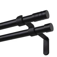 Karnisze - Karnisz VERDI podwójny 19 mm czarny 160 cm - miniaturka - grafika 1