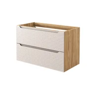 Szafki łazienkowe - Szafka łazienkowa pod umywalkę Comad Luxor 90 cm beż/jasne drewno 82-90-2S - miniaturka - grafika 1