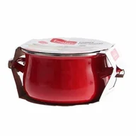 Garnki - Garnek emaliowany z pokrywką 20 cm 3,8 l czerwony - miniaturka - grafika 1